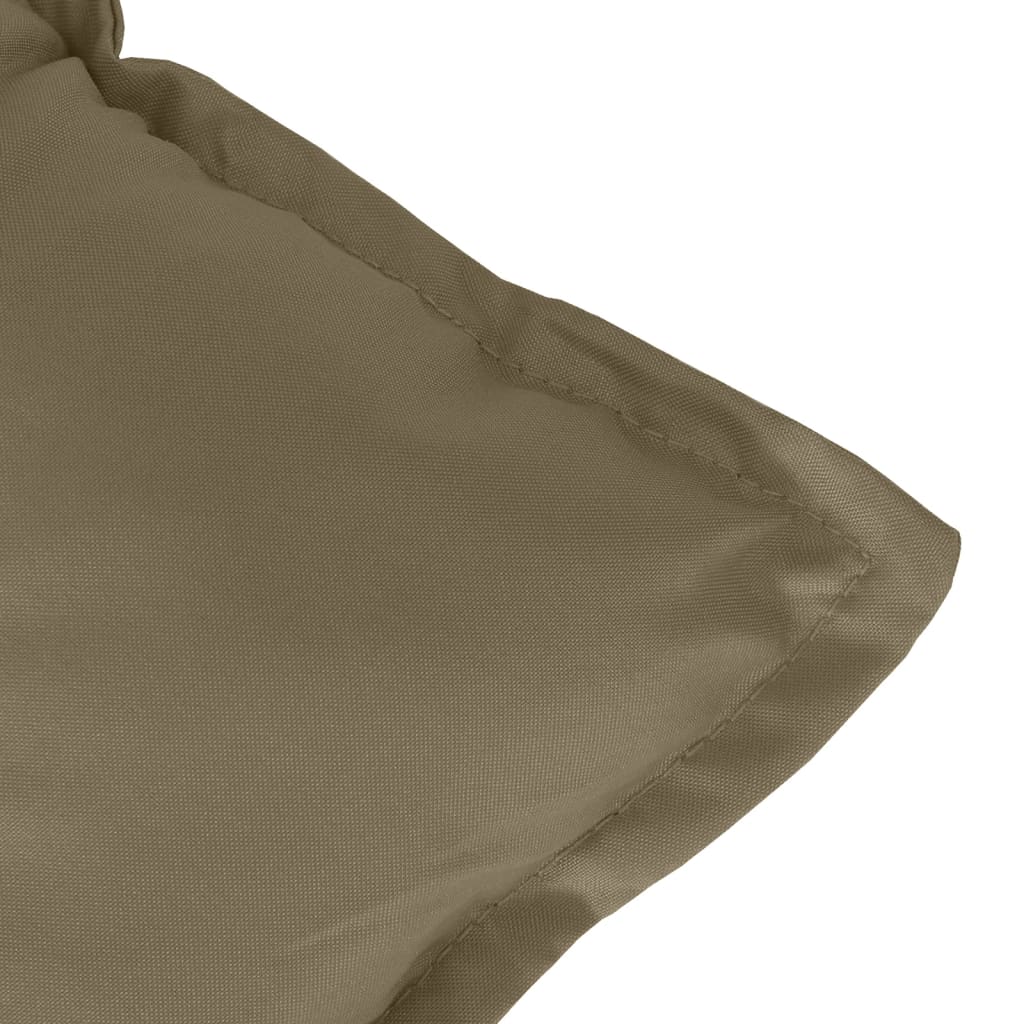 Coussins de chaise à dossier haut lot de 6 taupe mélangé tissu