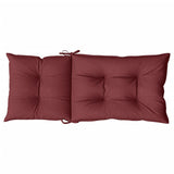 Coussins de chaise dossier haut lot de 2 rouge bordeaux mélangé