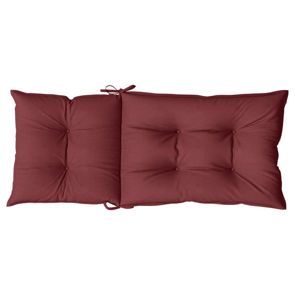 Coussins de chaise dossier haut lot de 6 rouge bordeaux mélangé