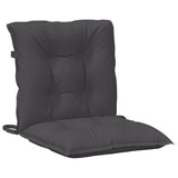 Low Back Chair Cushions Set of 2 Charcoal Mix