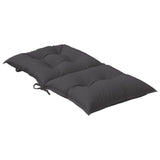 Coussins de chaise à dossier bas lot de 2 anthracite mélangé