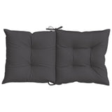 Coussins de chaise à dossier bas lot de 2 anthracite mélangé