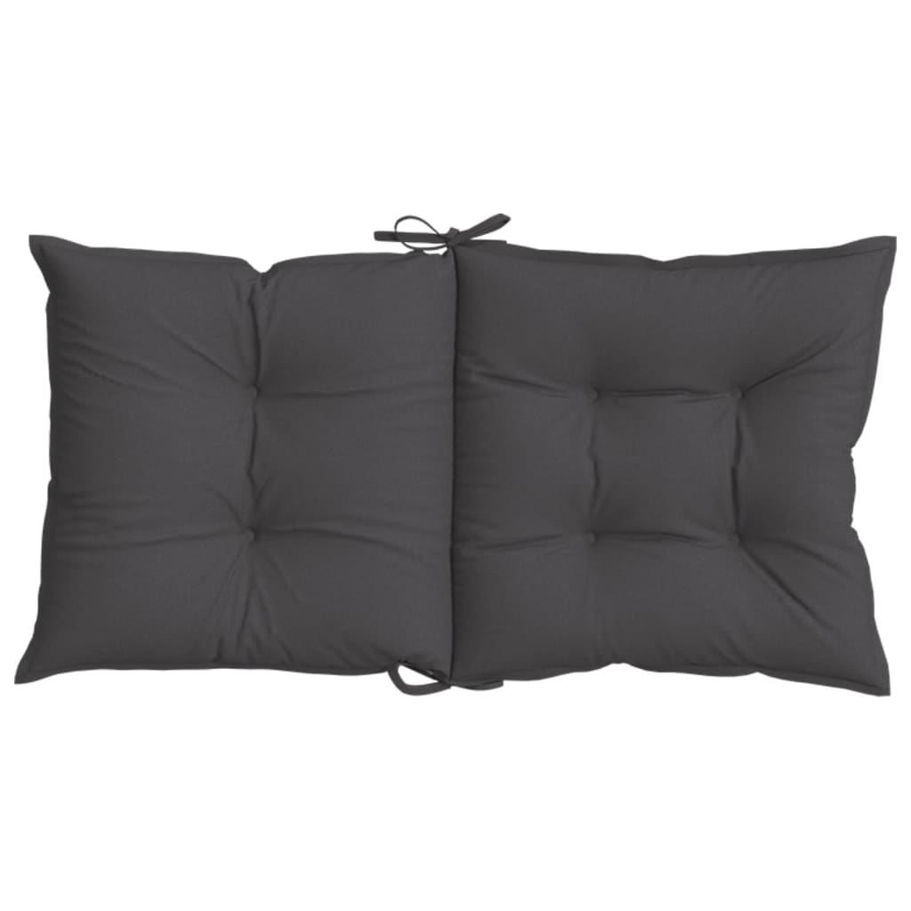 Coussins de chaise à dossier bas lot de 6 anthracite mélangé