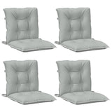 Coussins de chaise à dossier bas lot de 4 gris clair mélangé