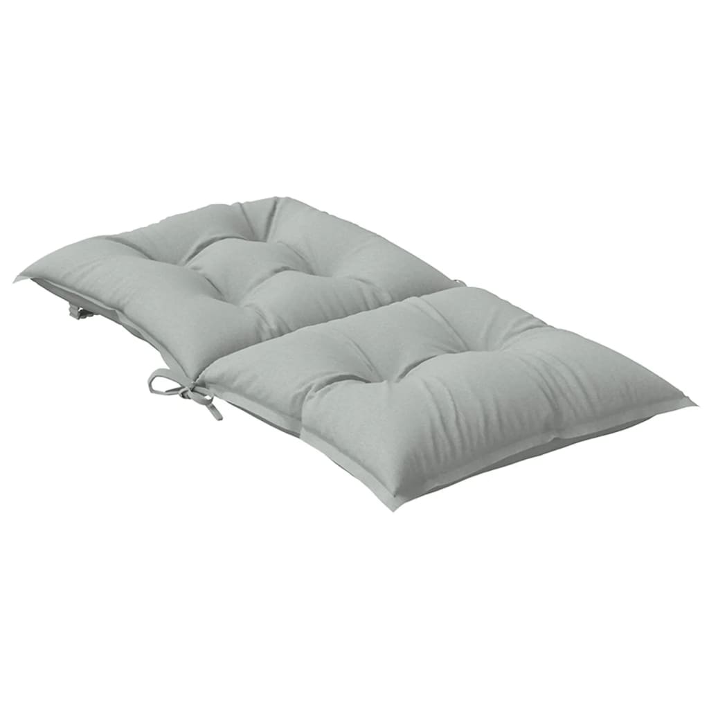 Coussins de chaise à dossier bas lot de 4 gris clair mélangé