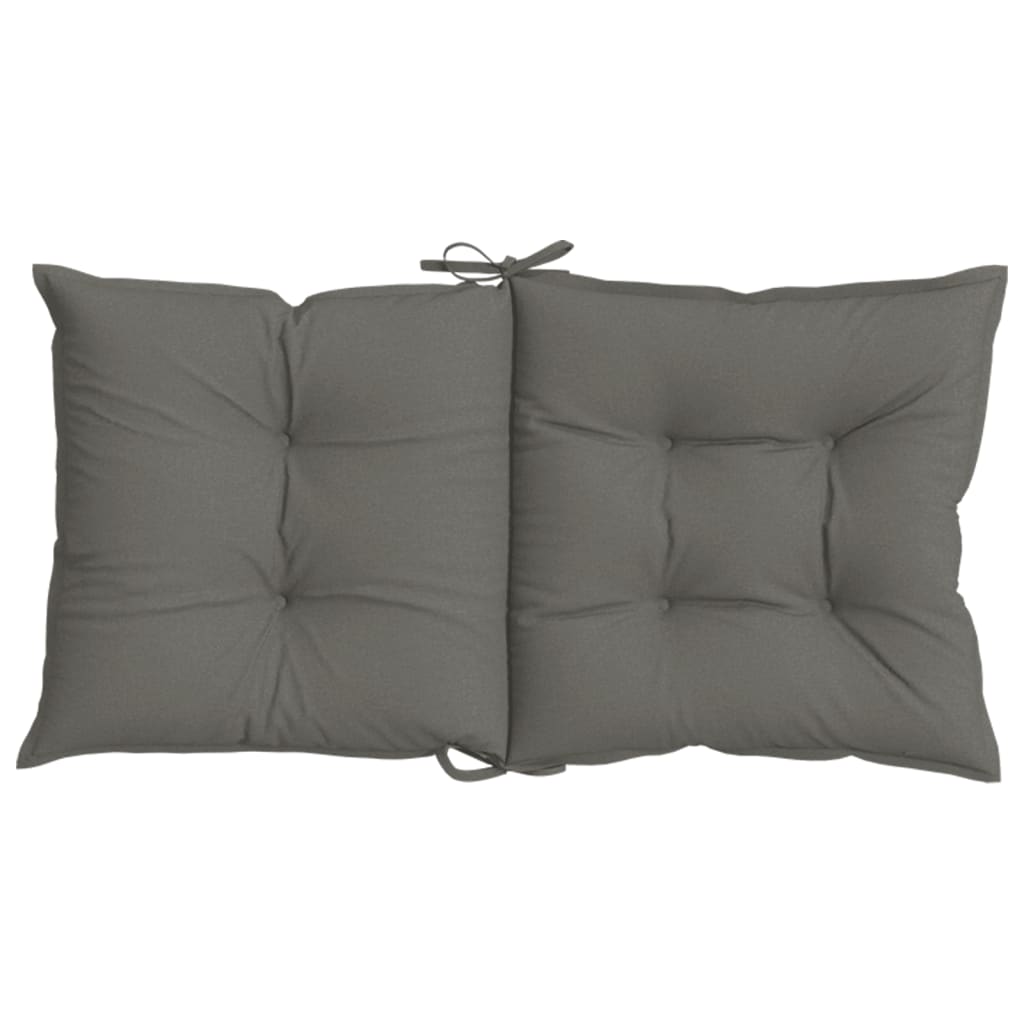 Coussins de chaise à dossier bas lot de 4 gris foncé mélangé