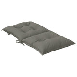 Coussins de chaise à dossier bas lot de 6 gris foncé mélangé