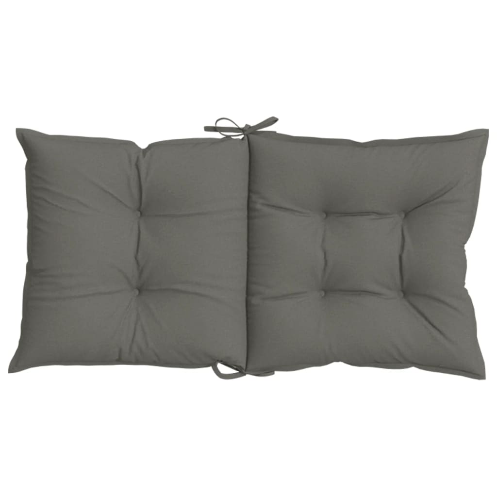 Coussins de chaise à dossier bas lot de 6 gris foncé mélangé