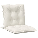 Coussins de chaise à dossier bas lot de 2 crème mélangé tissu