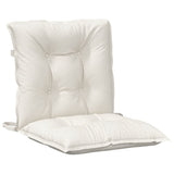 Coussins de chaise à dossier bas lot de 4 crème mélangé tissu