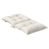 Coussins de chaise à dossier bas lot de 4 crème mélangé tissu