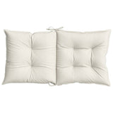 Coussins de chaise à dossier bas lot de 6 crème mélangé tissu