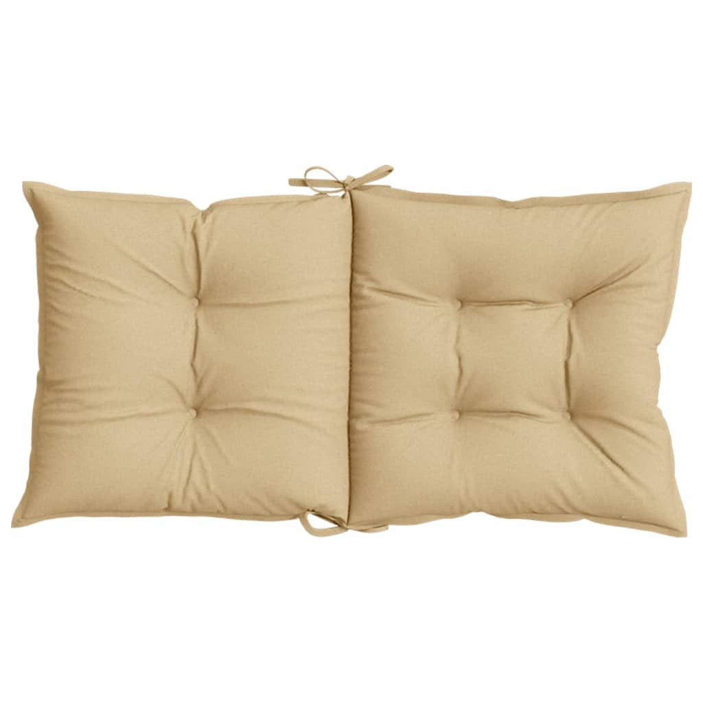 Coussins de chaise à dossier bas lot de 4 beige mélangé tissu