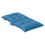 Coussins de chaise à dossier bas lot de 2 bleu mélangé tissu