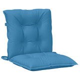 Coussins de chaise à dossier bas lot de 4 bleu mélangé tissu