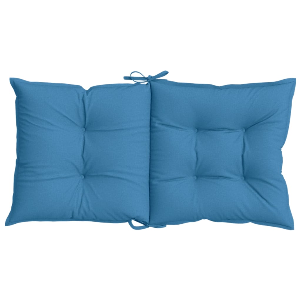 Coussins de chaise à dossier bas lot de 6 bleu mélangé tissu