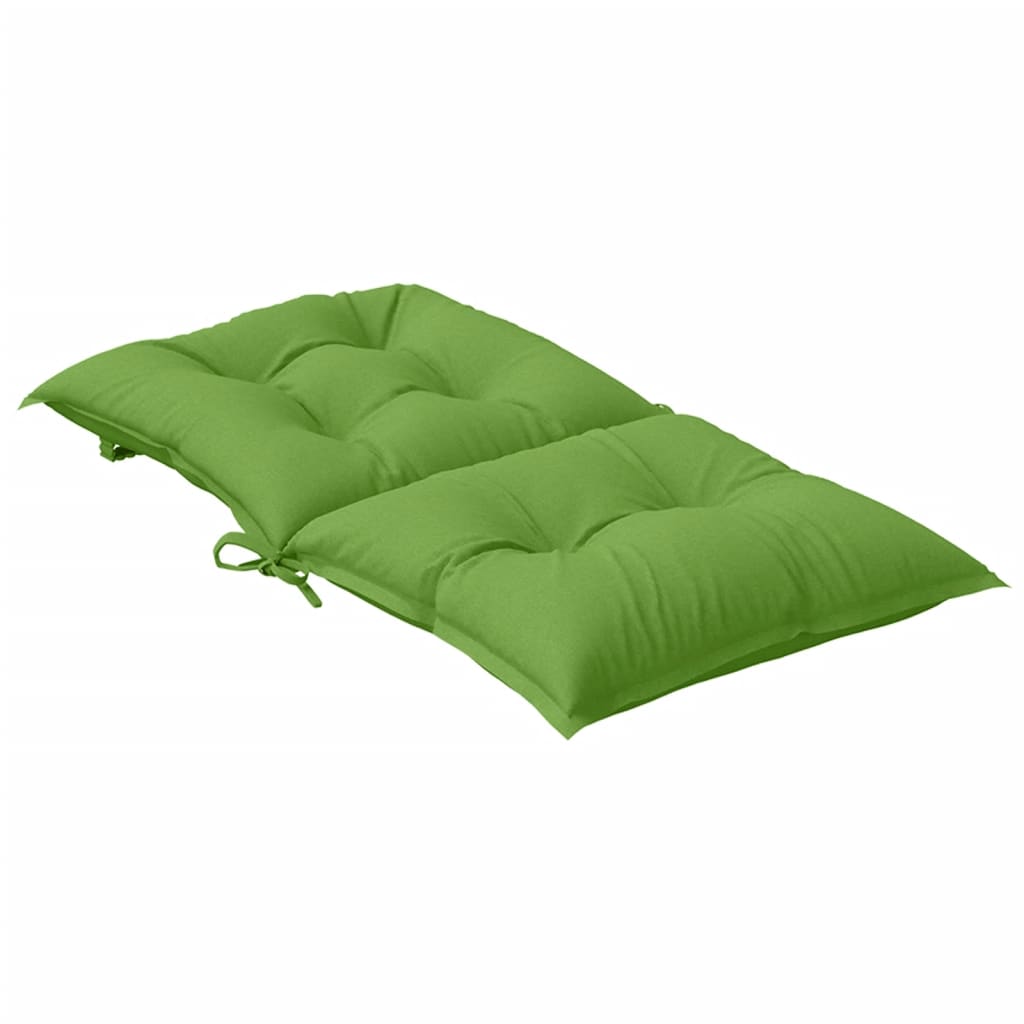 Coussins de chaise à dossier bas lot de 4 vert mélangé tissu