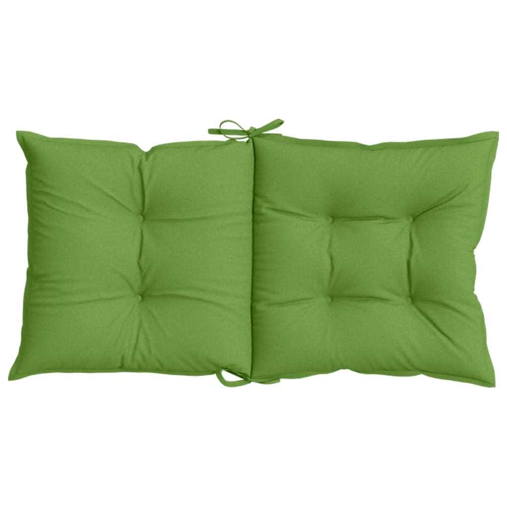 Coussins de chaise à dossier bas lot de 4 vert mélangé tissu