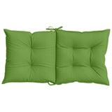 Coussins de chaise à dossier bas lot de 6 vert mélangé tissu