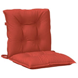 Coussins de chaise à dossier bas lot de 2 rouge mélangé tissu