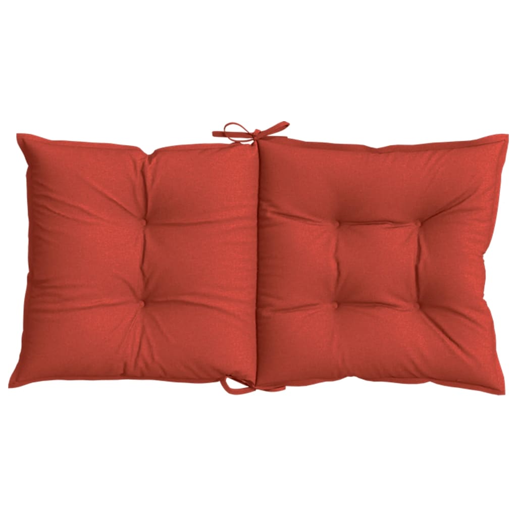 Coussins de chaise à dossier bas lot de 2 rouge mélangé tissu