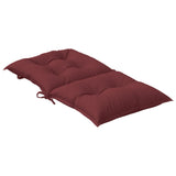 Coussins de chaise dossier bas lot de 2 rouge bordeaux mélangé