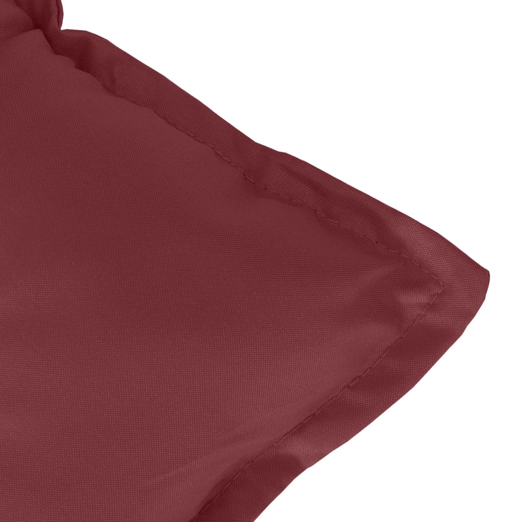 Low Back Chair Cushions Set of 4 Burgundy Red Mix