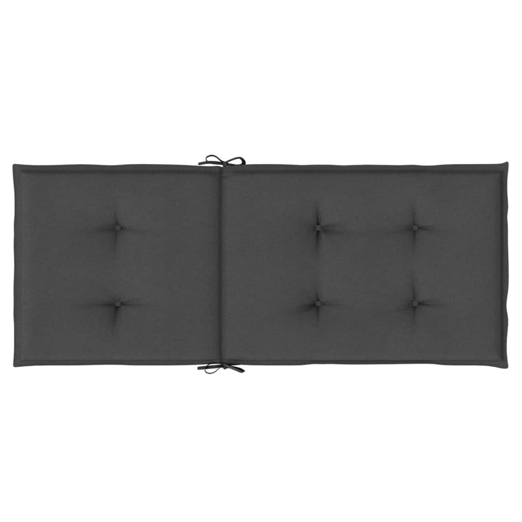 Coussins de chaise à dossier haut lot de 2 anthracite mélangé