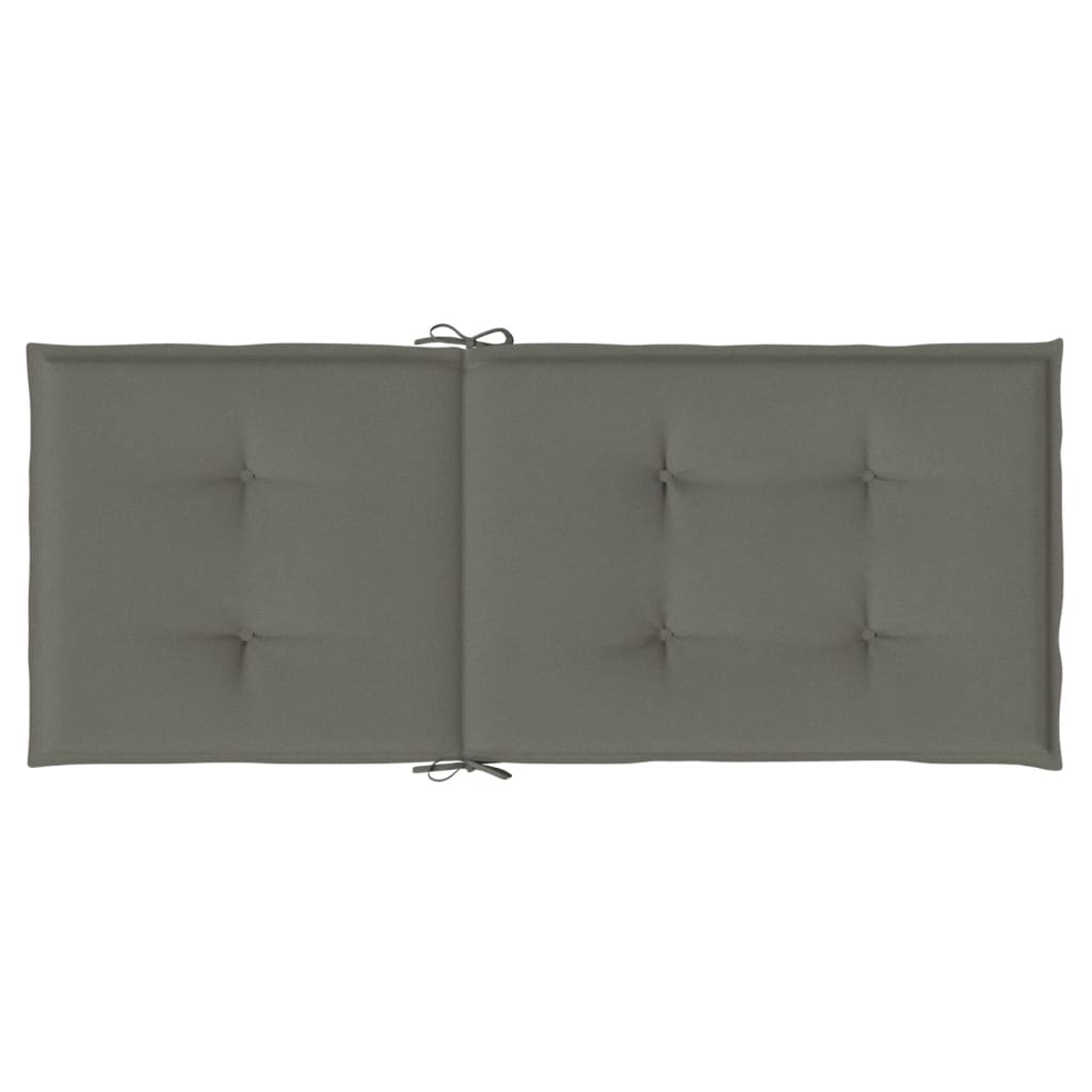 Coussins de chaise à dossier haut lot de 4 gris foncé mélangé