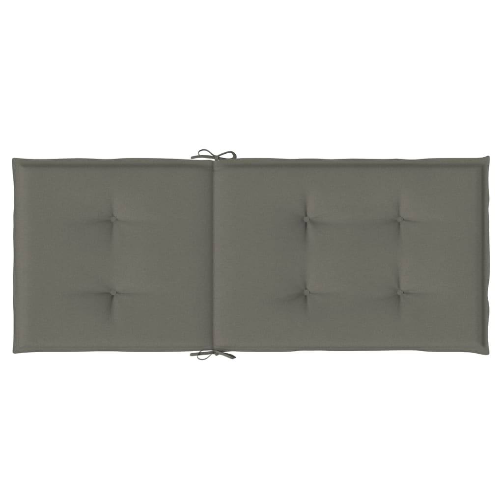 Coussins de chaise à dossier haut lot de 6 gris foncé mélangé