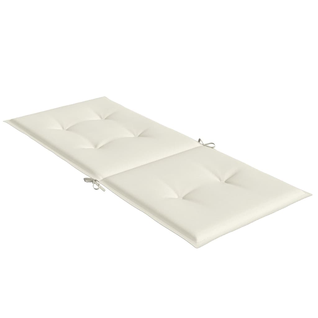 Coussins de chaise à dossier haut lot de 2 crème mélangé tissu