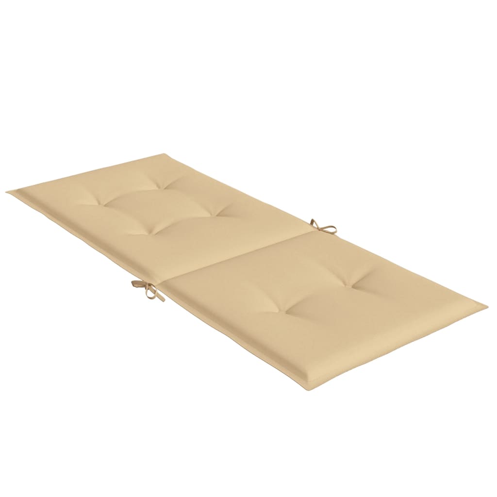 Coussins de chaise à dossier haut lot de 2 beige mélangé tissu