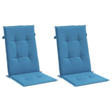 Coussins de chaise à dossier haut lot de 2 bleu mélangé tissu