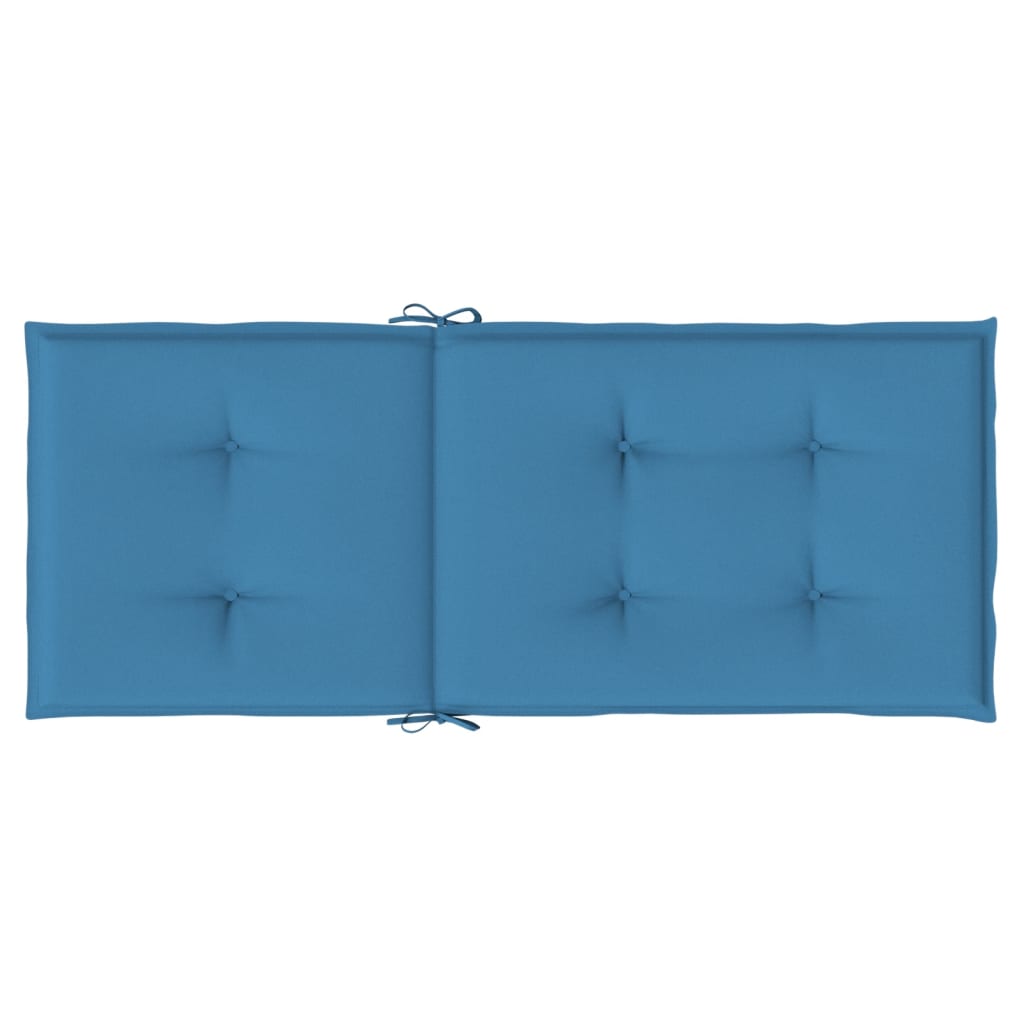 Coussins de chaise à dossier haut lot de 2 bleu mélangé tissu