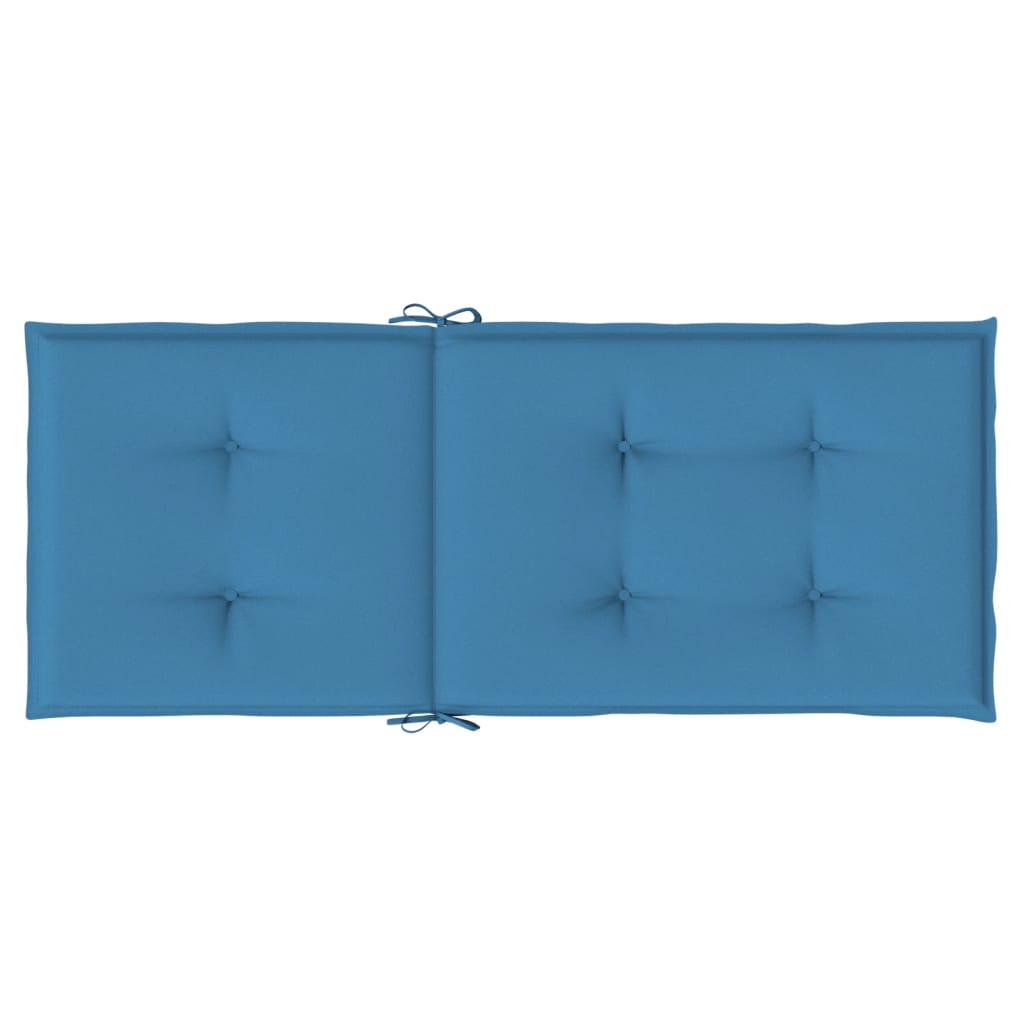 Coussins de chaise à dossier haut lot de 4 bleu mélangé tissu