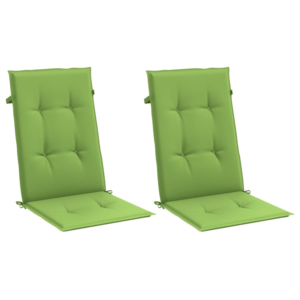 Coussins de chaise à dossier haut lot de 2 vert mélangé tissu