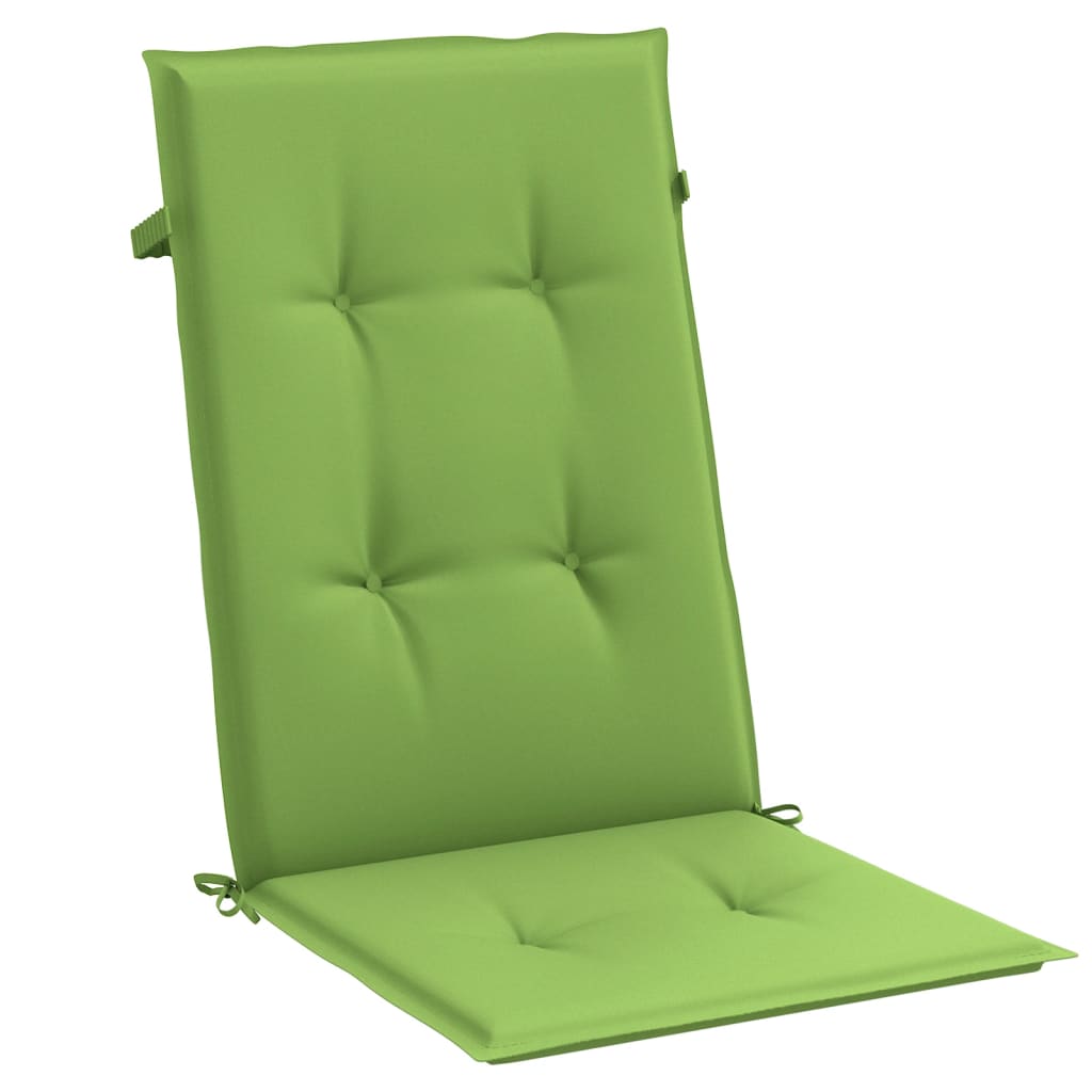 Coussins de chaise à dossier haut lot de 2 vert mélangé tissu