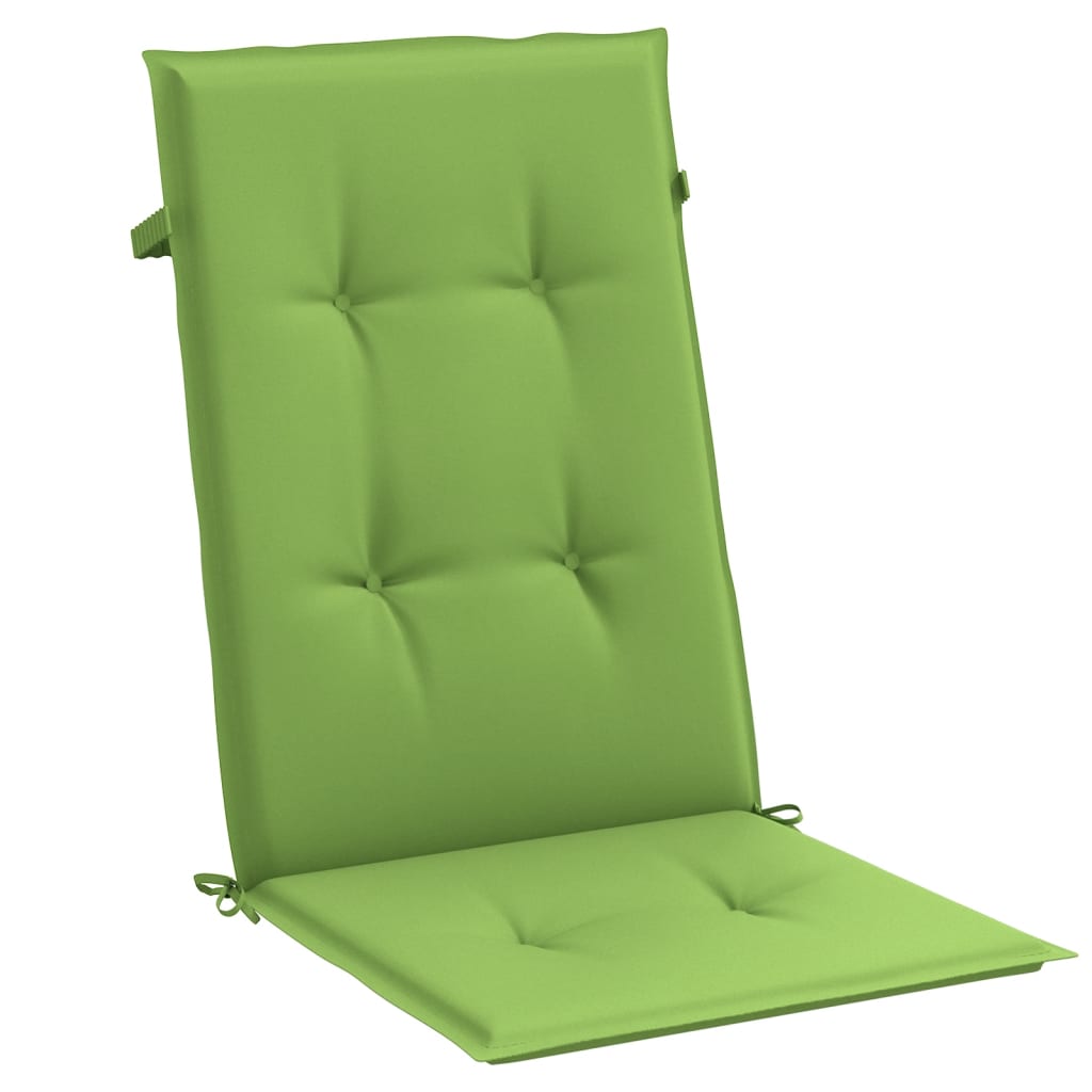 Coussins de chaise à dossier haut lot de 4 vert mélangé tissu