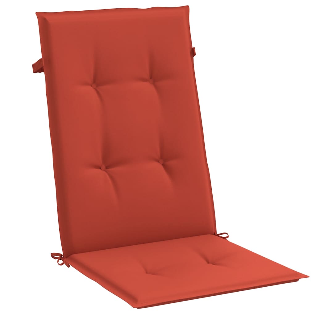 Coussins de chaise à dossier haut lot de 2 rouge mélangé tissu