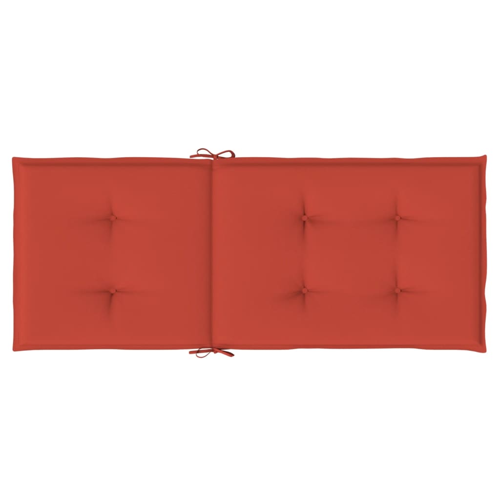 Coussins de chaise à dossier haut lot de 2 rouge mélangé tissu