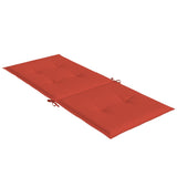 Coussins de chaise à dossier haut lot de 4 rouge mélangé tissu