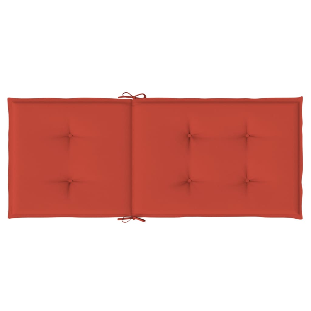 Coussins de chaise à dossier haut lot de 4 rouge mélangé tissu