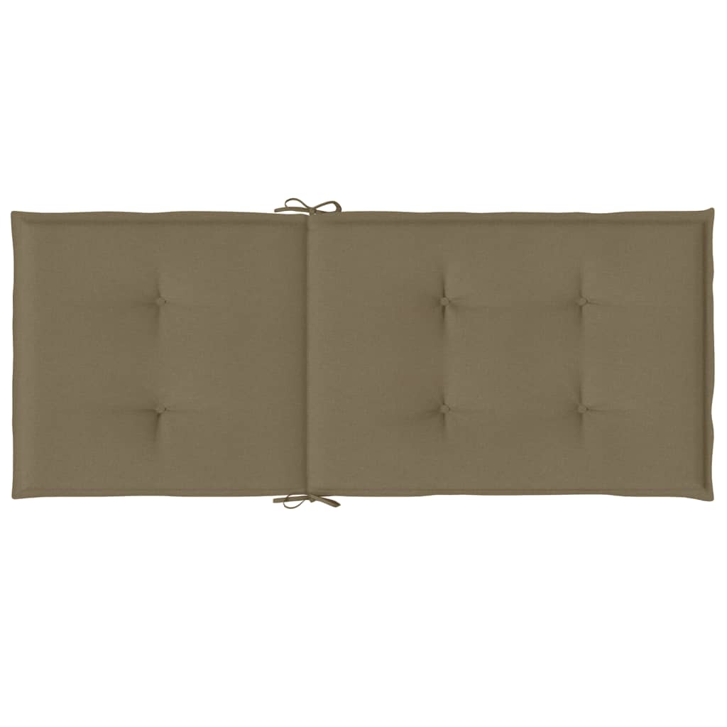 Coussins de chaise à dossier haut lot de 2 taupe mélangé tissu