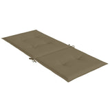 Coussins de chaise à dossier haut lot de 4 taupe mélangé tissu