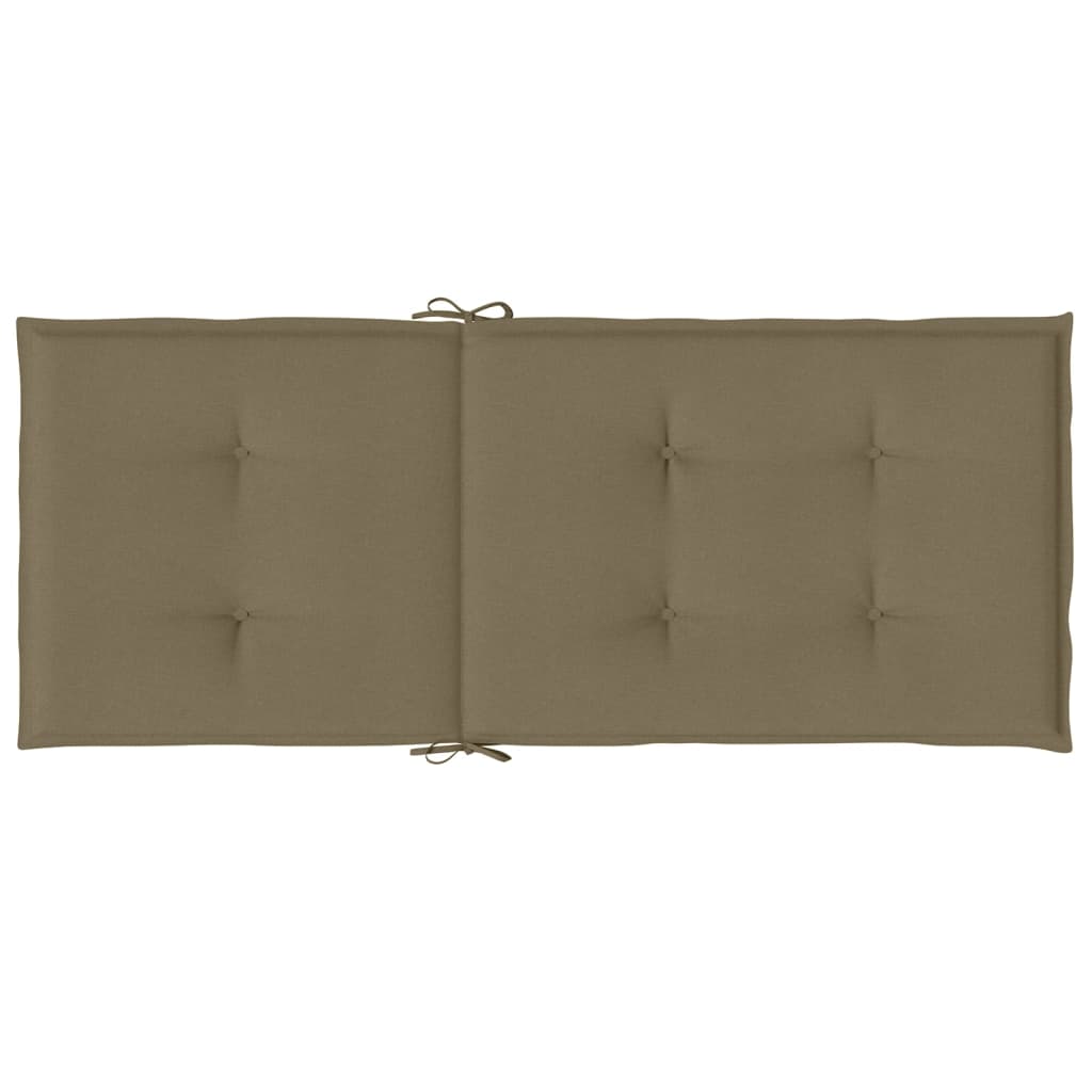 Coussins de chaise à dossier haut lot de 4 taupe mélangé tissu