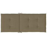 Coussins de chaise à dossier haut lot de 4 taupe mélangé tissu