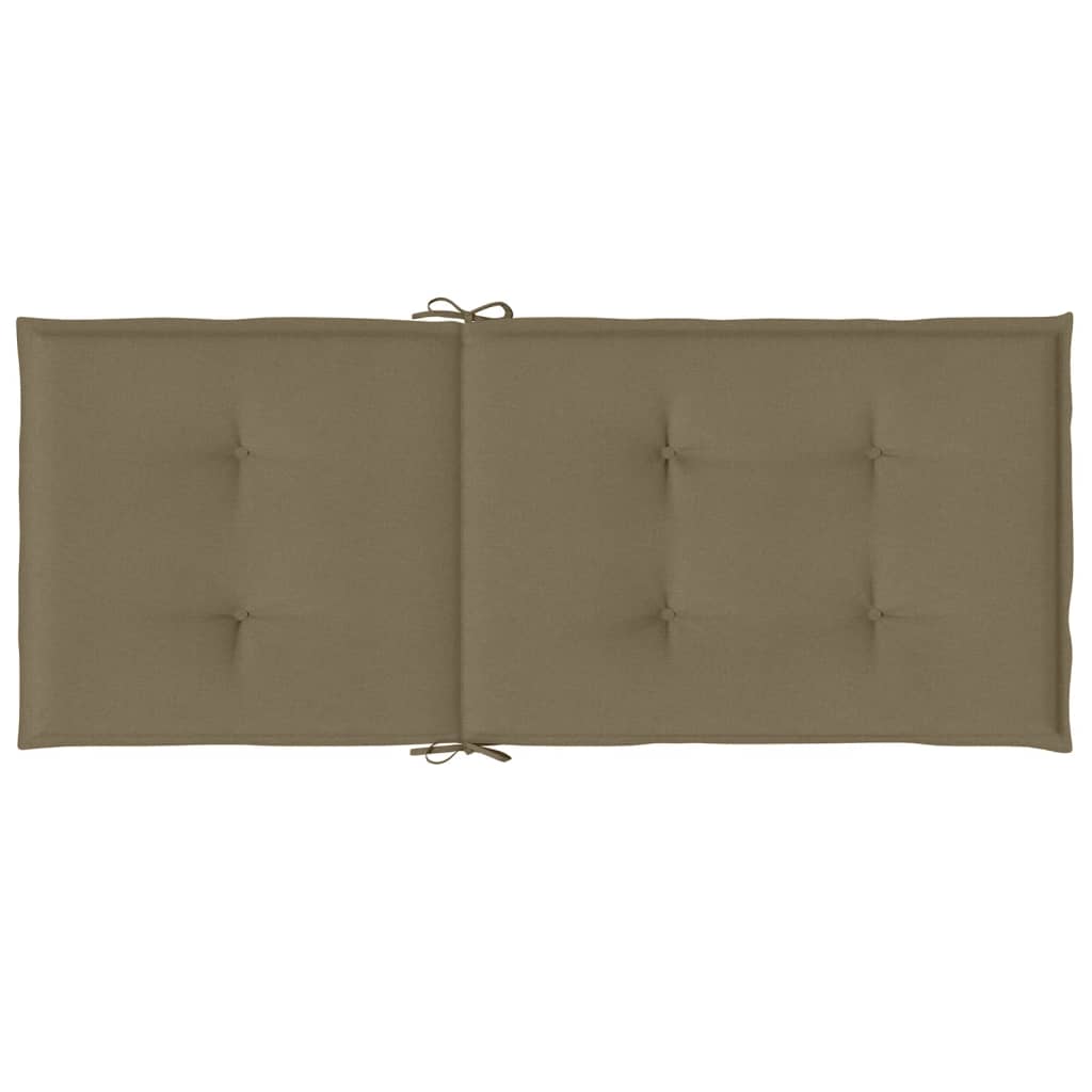 Coussins de chaise à dossier haut lot de 6 taupe mélangé tissu