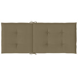 Coussins de chaise à dossier haut lot de 6 taupe mélangé tissu