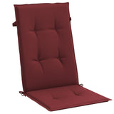 Coussins de chaise dossier haut lot de 2 rouge bordeaux mélangé