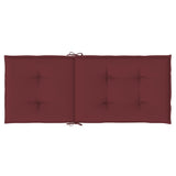 Coussins de chaise dossier haut lot de 2 rouge bordeaux mélangé